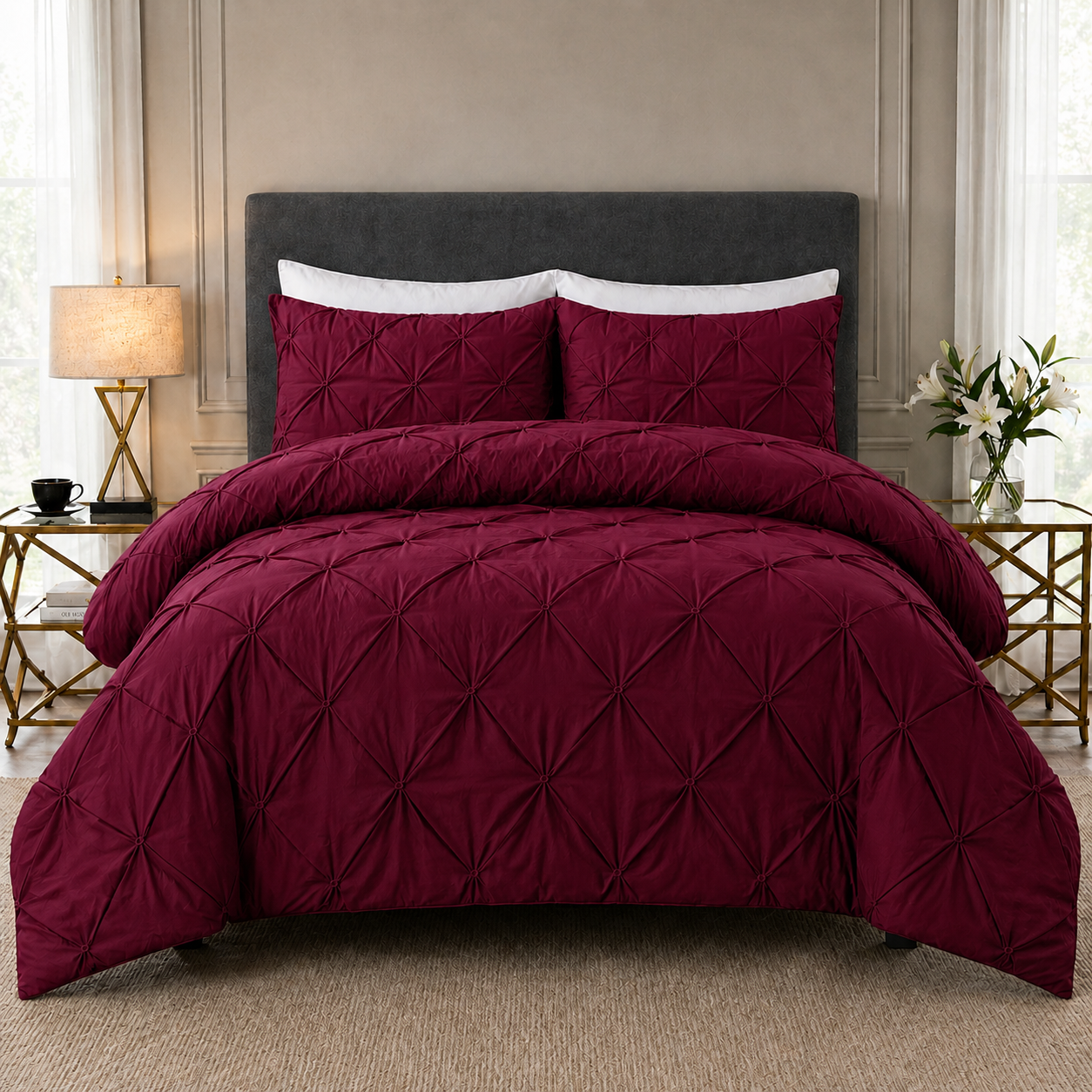 Hotel Style Premium Solid Duvet Cover Set for Bedroom and Modern Living